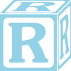 Baby Block "R"